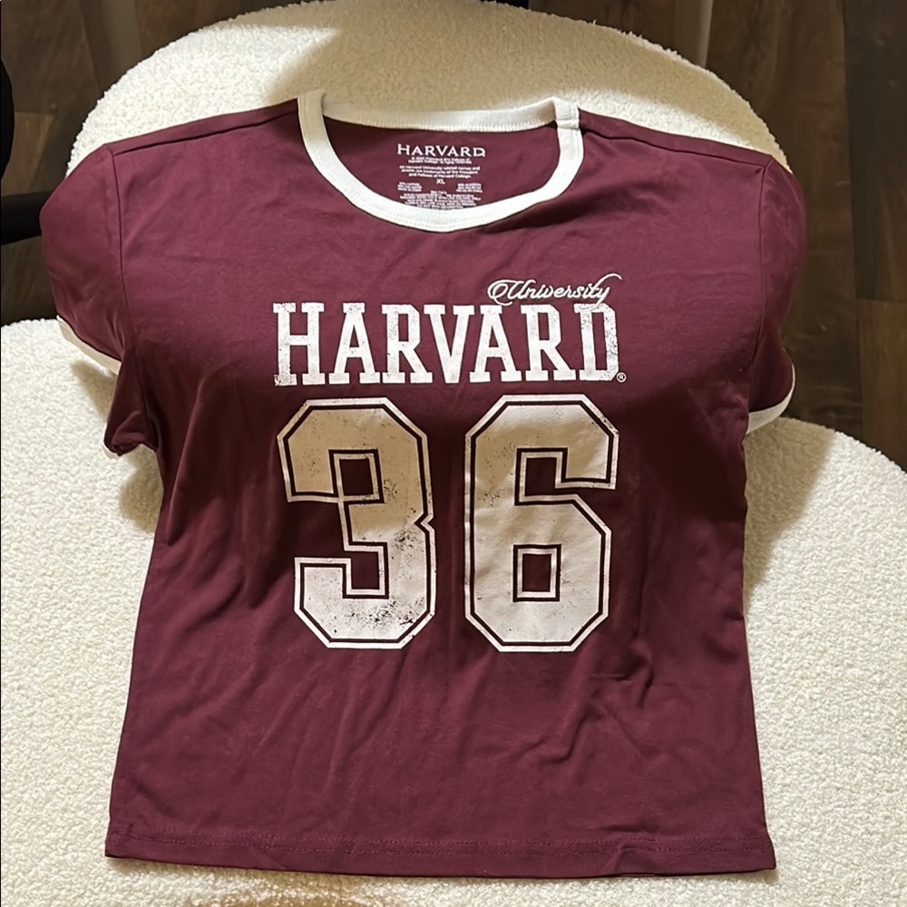 Red and White No.36 Crop Tee